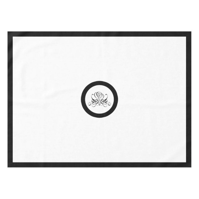 Toalha De Mesa Casamento de Rosa preto para caligrafia (Frente (Horizontal))