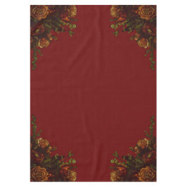 Toalha De Mesa Casamento Gótico Elegante de Queda Vermelha Laranj