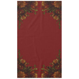 Toalha De Mesa Casamento Gótico Elegante de Queda Vermelha Laranj