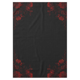 Toalha De Mesa Casamento Gótico Elegante Floral Vermelho Profundo