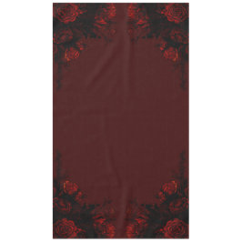 Toalha De Mesa Casamento Gótico Elegante Floral Vermelho Profundo