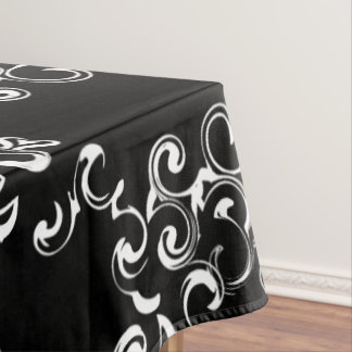 Toalha De Mesa Casamento Gótico Negra e Branca