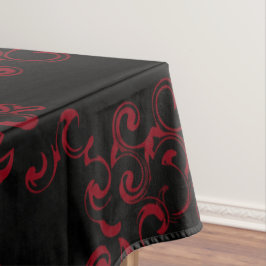 Toalha De Mesa Casamento Gótico Vermelho e Negro