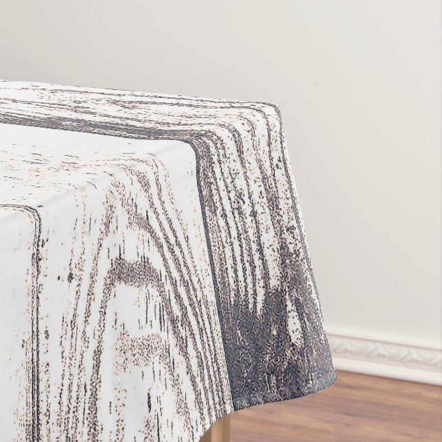 Toalha De Mesa Casamento Rustic White Wood Chique Country (Posição Original)