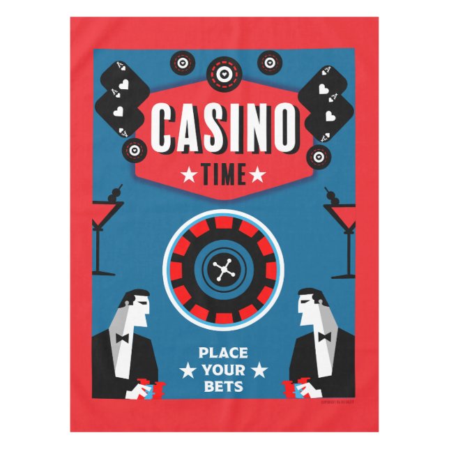 Toalha De Mesa Casino Gambling Poker Roulette (Frente)