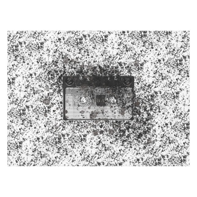 Toalha De Mesa Cassete de Áudio Retroativo (Frente (Horizontal))