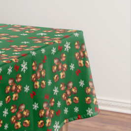 Toalha De Mesa Castanhas Torradas E Flocos De Neve De Inverno