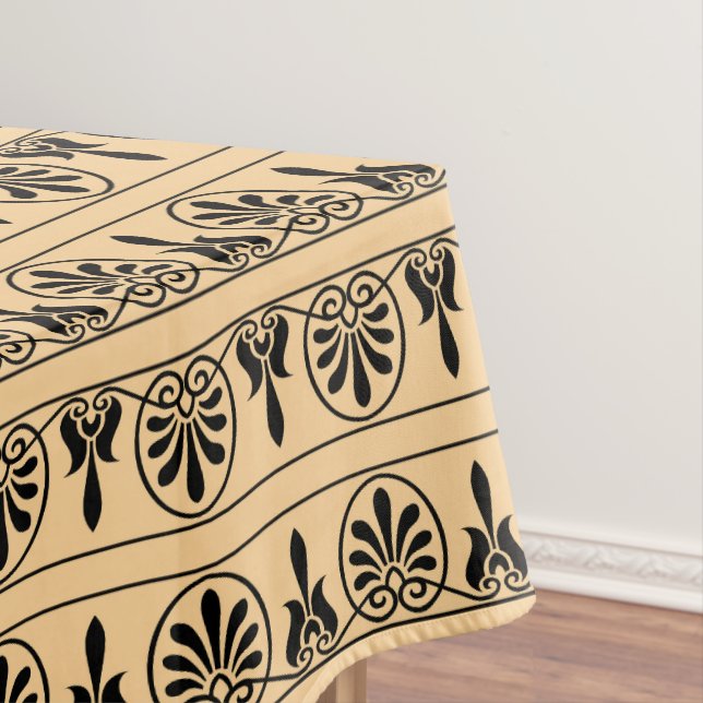 Toalha De Mesa Castanho árabe grego mediterrânico (Posição Original)