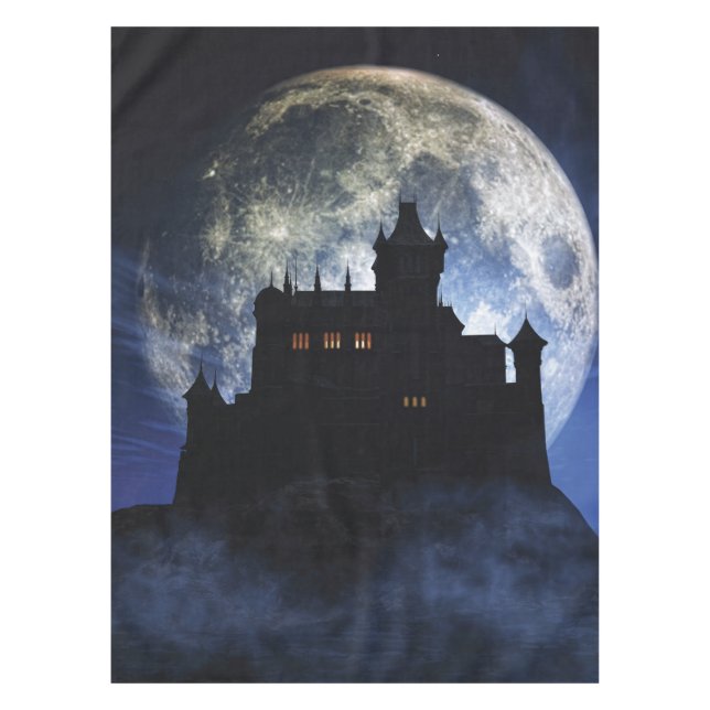 Toalha De Mesa Castelo fantasma durante a noite (Frente)
