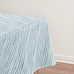 Toalha De Mesa Casual Elegante Chalé Azul Pálido Listras Diagonai