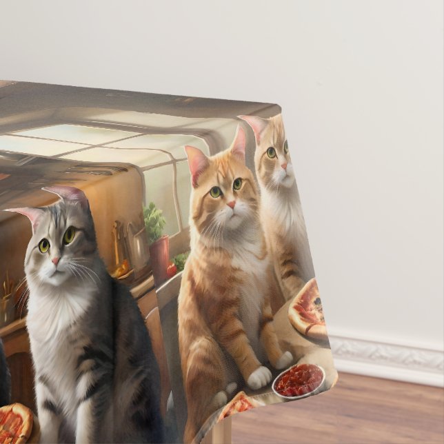 Toalha De Mesa Cat Pizza Night, (Posição Original)