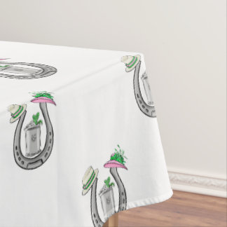 Toalha De Mesa Cavalos Elegantes Chapéus Chiques Menta Juleps Dia