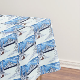 Toalha De Mesa Cena de Inverno Mágico