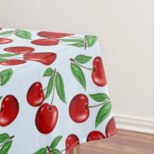 Toalha De Mesa Cerejas Vermelhas em Todo o Padrão
