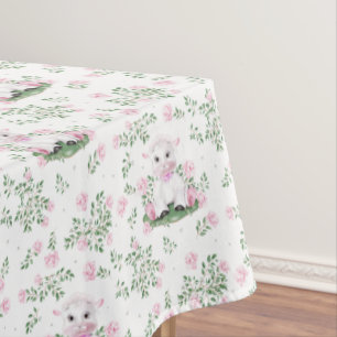 Toalha De Mesa Chá de fraldas Floral da Enfermeira das Rosas Ros