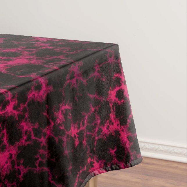 Toalha De Mesa Chamas a Preto e Rosa Vibrantes (Posição Original)