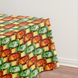 Toalha De Mesa Chapas retangulares esculpidas e manchadas, verdes