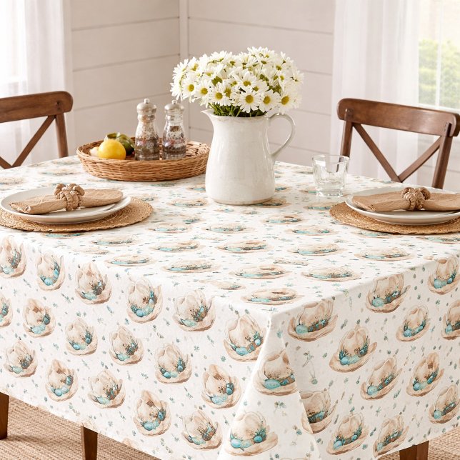Toalha De Mesa Chapéus de Cowboy Acentos Turquesa (Criador carregado)