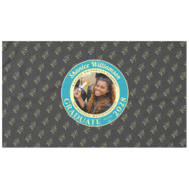 Toalha De Mesa Charcoal Modern Graduation Photo Cap Pattern