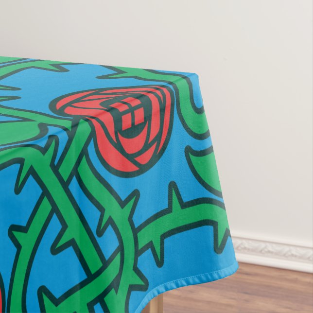 Toalha De Mesa Charles Rennie Mackintosh Rosa Pattern (Posição Original)