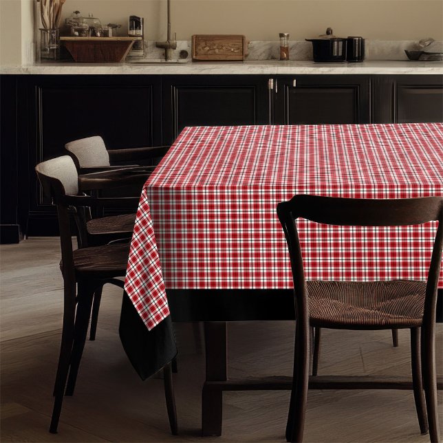Toalha De Mesa Charme de Mesa de Lumberjack de Verificação Preta  (Red Black Check Tablecloth Lumberjack Table Charm)