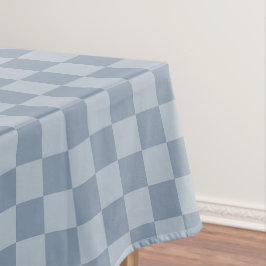 Toalha De Mesa Checkerboard azul empoeirado