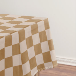Toalha De Mesa Checkerboard castanho