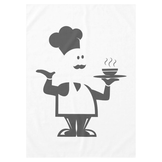 Toalha De Mesa Chef segurando uma tigela de sopa (Frente)