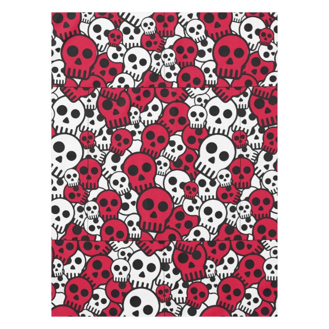 Toalha De Mesa Cherry Gothic Skull Pattern Impressão (Frente)