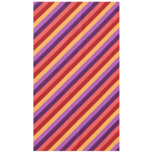 Toalha De Mesa Cherry Red Violet Stripes Grande Tablecloth