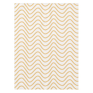 Toalha De Mesa Chevron Padrão Amarelo E Cream Zigzag