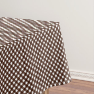 Toalha De Mesa CHEX 13-DARK BROWN-COTTON TABLECLOTH 60x84in
