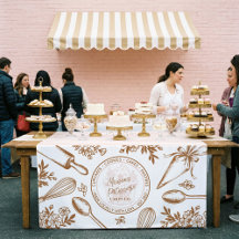 Chic Baking Utensils Bakery Logo Market Booth Sign