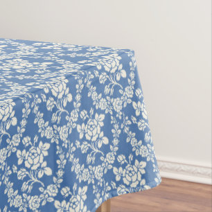 Toalha De Mesa Chic Botânica - Padrão Floral Branco Francês