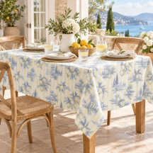 Chic Costeiro Exótico Ilha Citrus Toile de Jouy