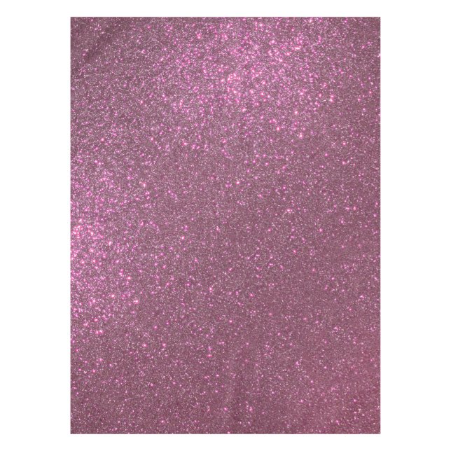 Toalha De Mesa Chic Elegant Plum Purple Spark Glitter (Frente)