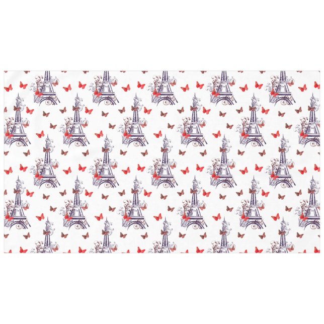 Toalha De Mesa Chic Puro da Torre Eiffel Parisiense (Frente (Horizontal))