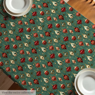Toalha De Mesa Chic vintage tablecloth cranberry red watercolor