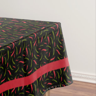 Toalha De Mesa Chilies vermelhos e verdes na Comida mexicana pica