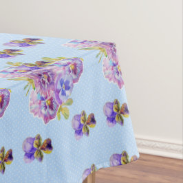 Toalha De Mesa Chique Azul Pansy Tablete Ditsy Floral