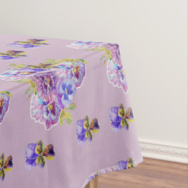 Toalha De Mesa Chique Lilac Chintz Pansy Tablecloth Floral