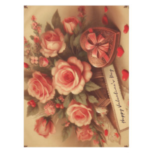 Toalha De Mesa Chocolates e flores do Dia de os namorados de vind