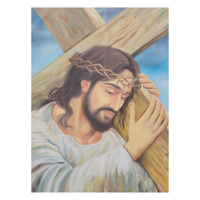 Toalha De Mesa Christian Faith Jesus Cristo (Frente)