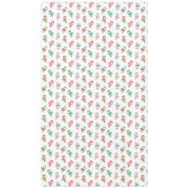 Toalha De Mesa Christmas Candy Canes with Bows - Green & White