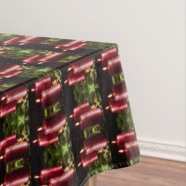 Toalha De Mesa Christmas Celebration Red Candles Green Leaves