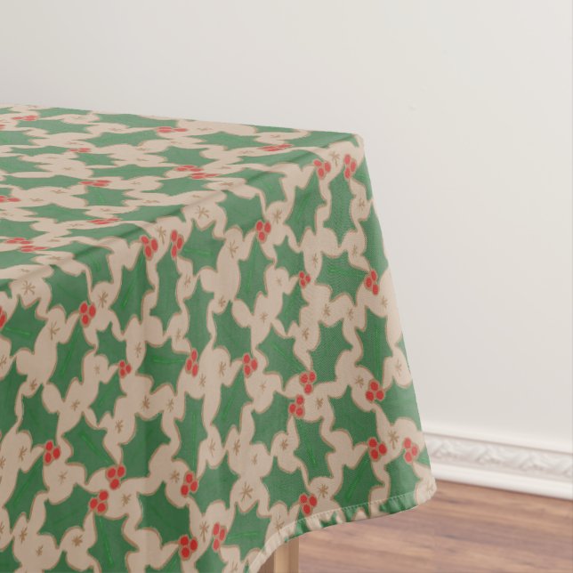 Toalha De Mesa Christmas Holly Tablecloth (Posição Original)