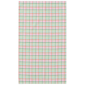 Toalha De Mesa Christmas Plaid - Green Pink & White