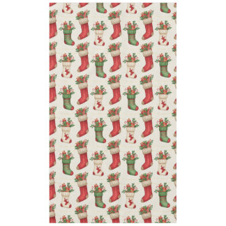 Toalha De Mesa Christmas Stockings Seamless Pattern