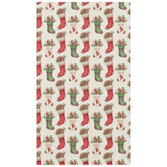 Toalha De Mesa Christmas Stockings Seamless Pattern (Frente)