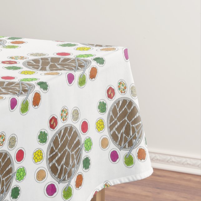 Toalha De Mesa Churrasco coreano Barbecue - Comida de Banchan tor (Posição Original)